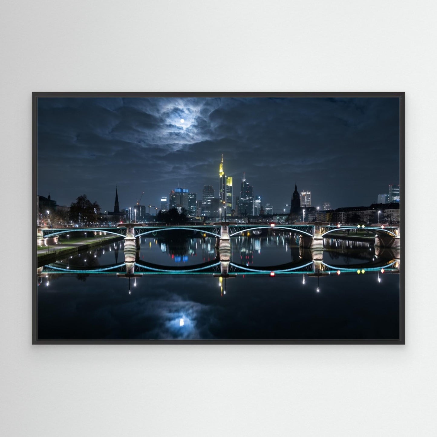 Frankfurt at Full Moon by Mike