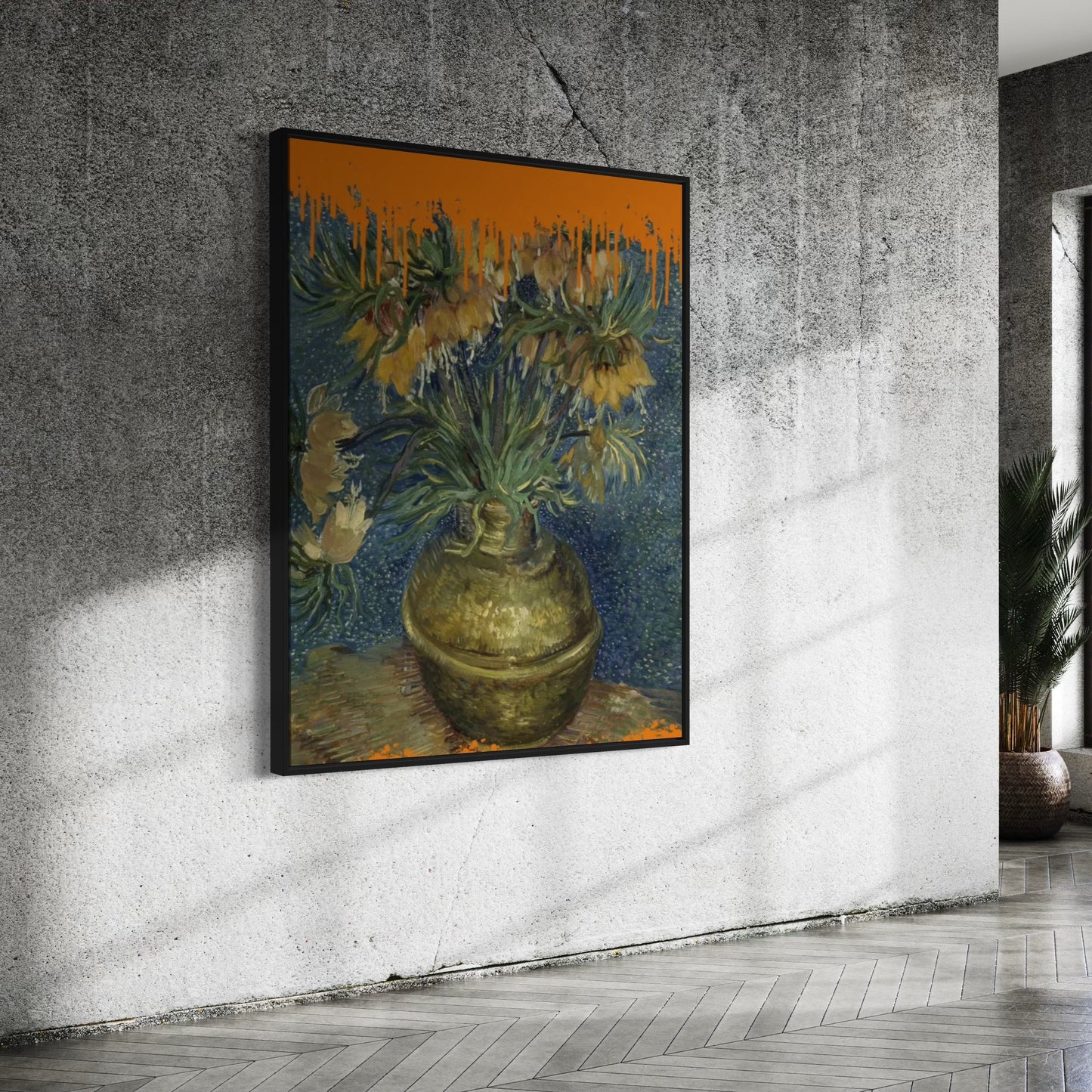 Collage Sunflowers and the splash Van Gogh