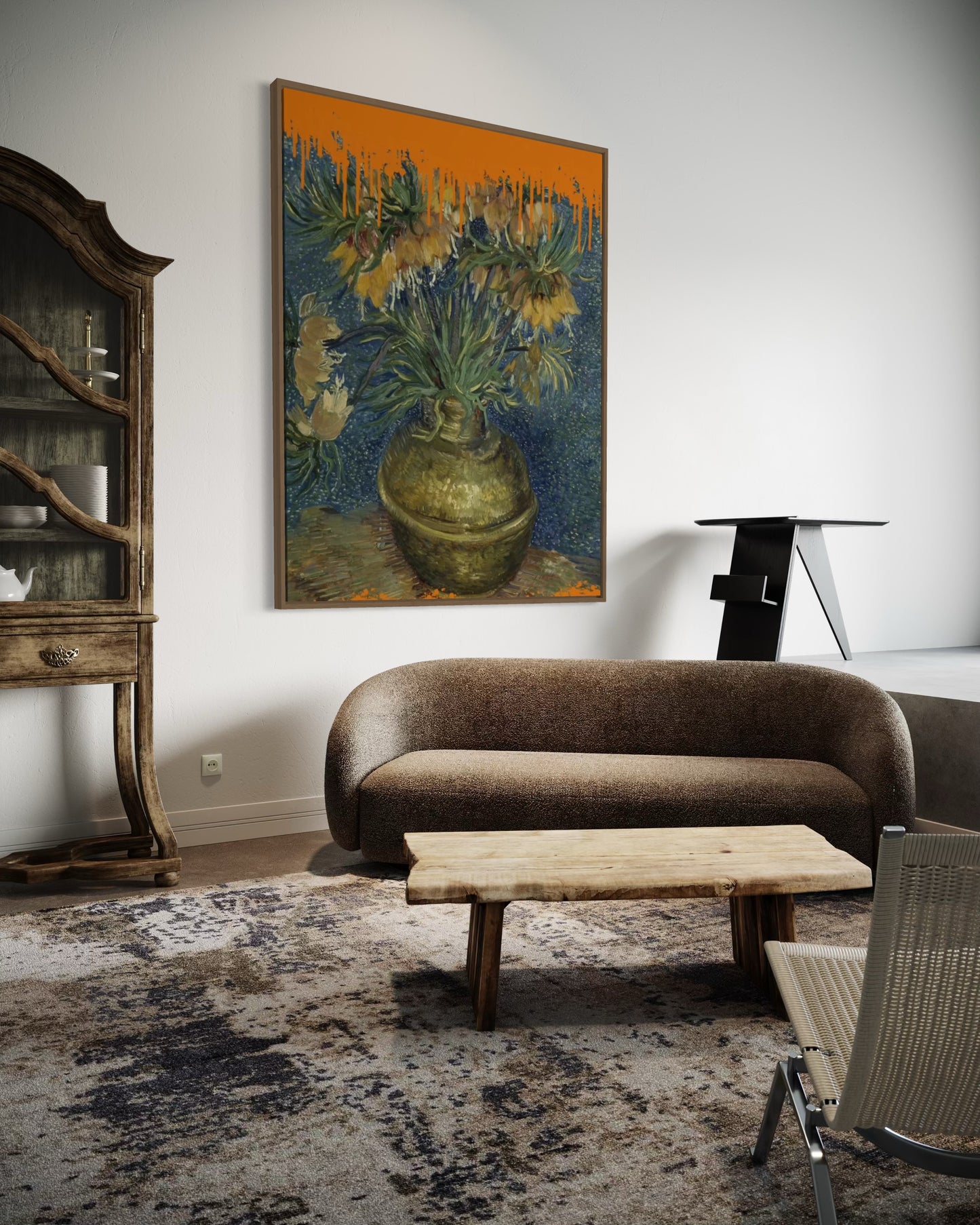 Collage Sunflowers and the splash Van Gogh