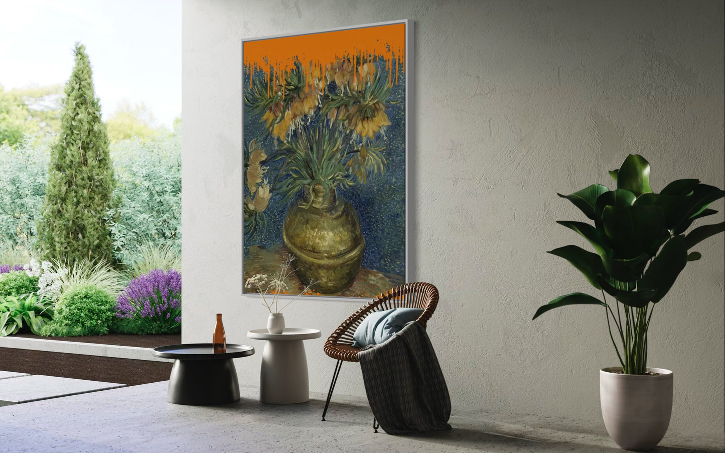 Collage Sunflowers and the splash Van Gogh