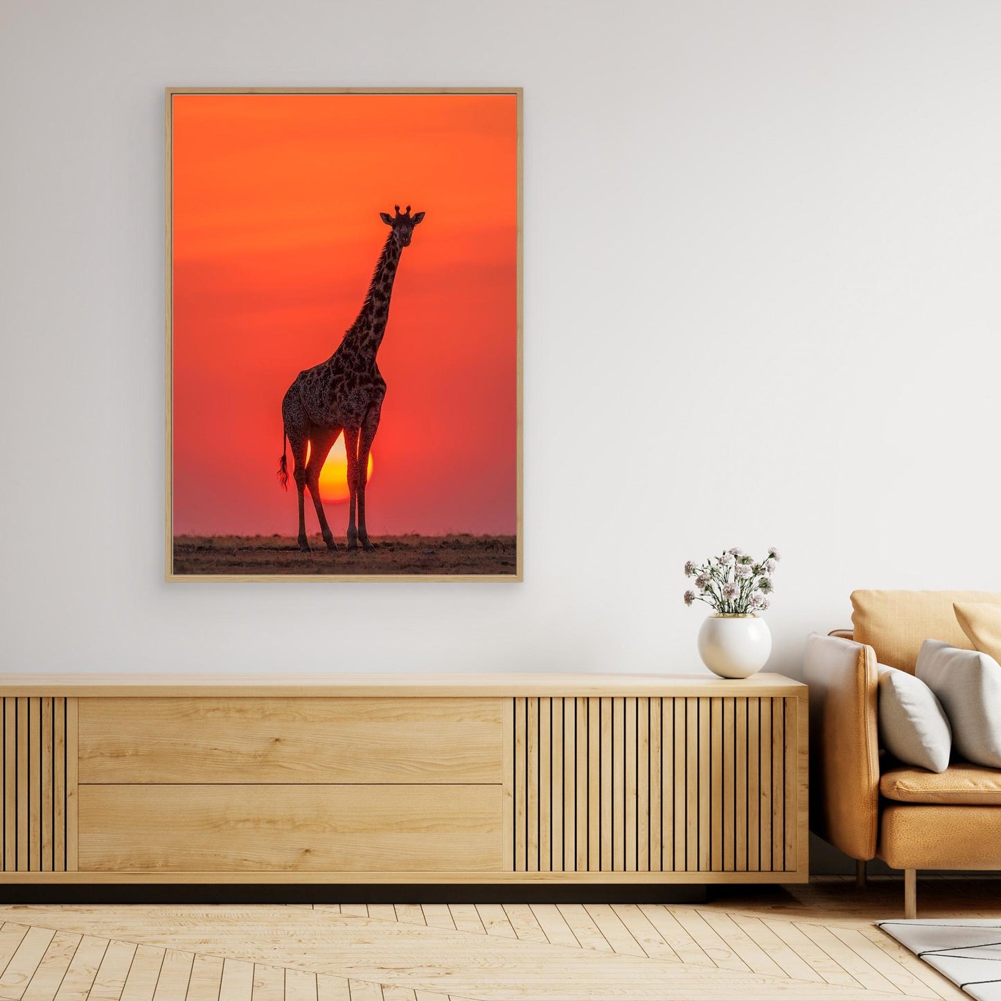 Sunset Giraffe by Henry Zhao