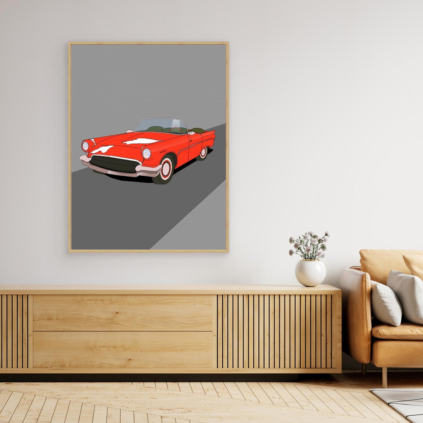 Vintage Red Sports Car by Nicholas