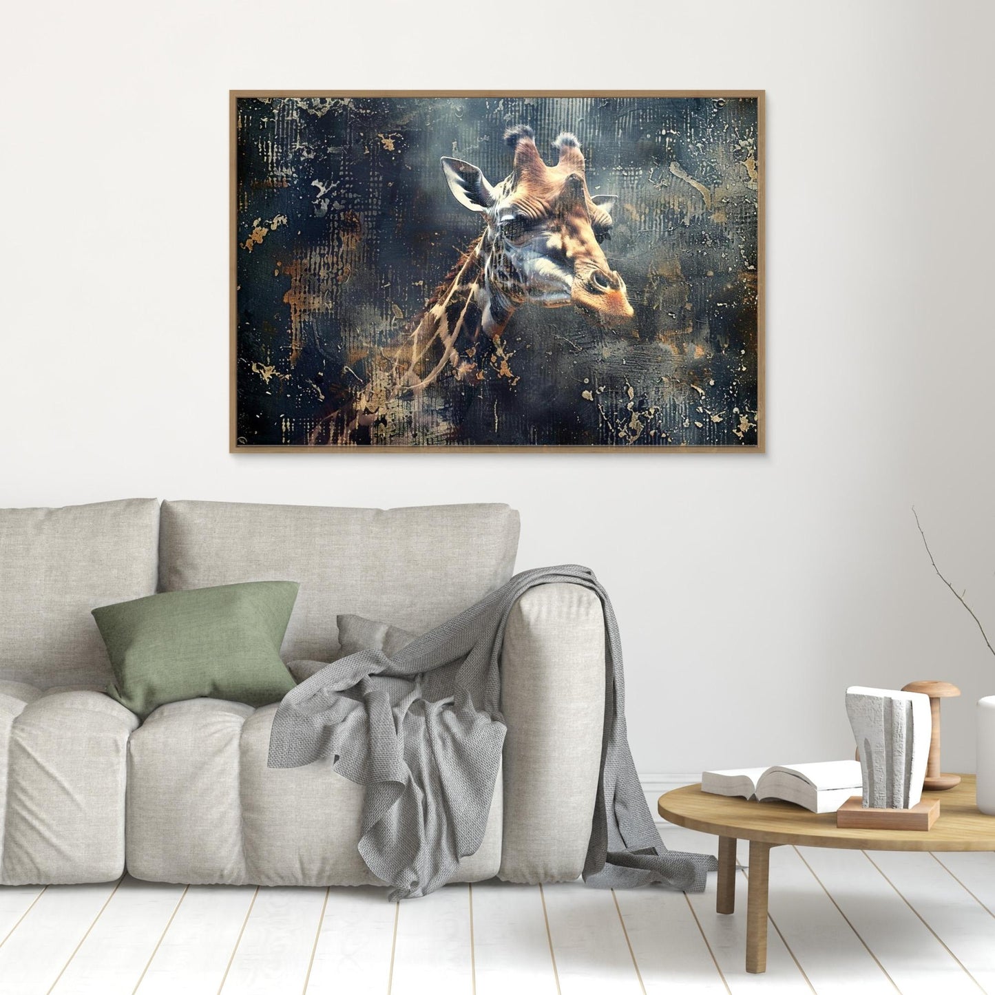 Giraffe Animal Vintage Art Illustration Wallart 07 by Rafal Kulik