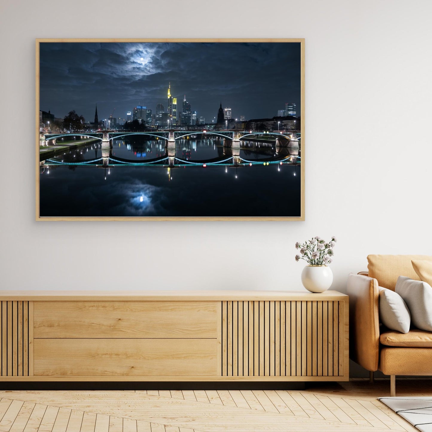 Frankfurt at Full Moon by Mike