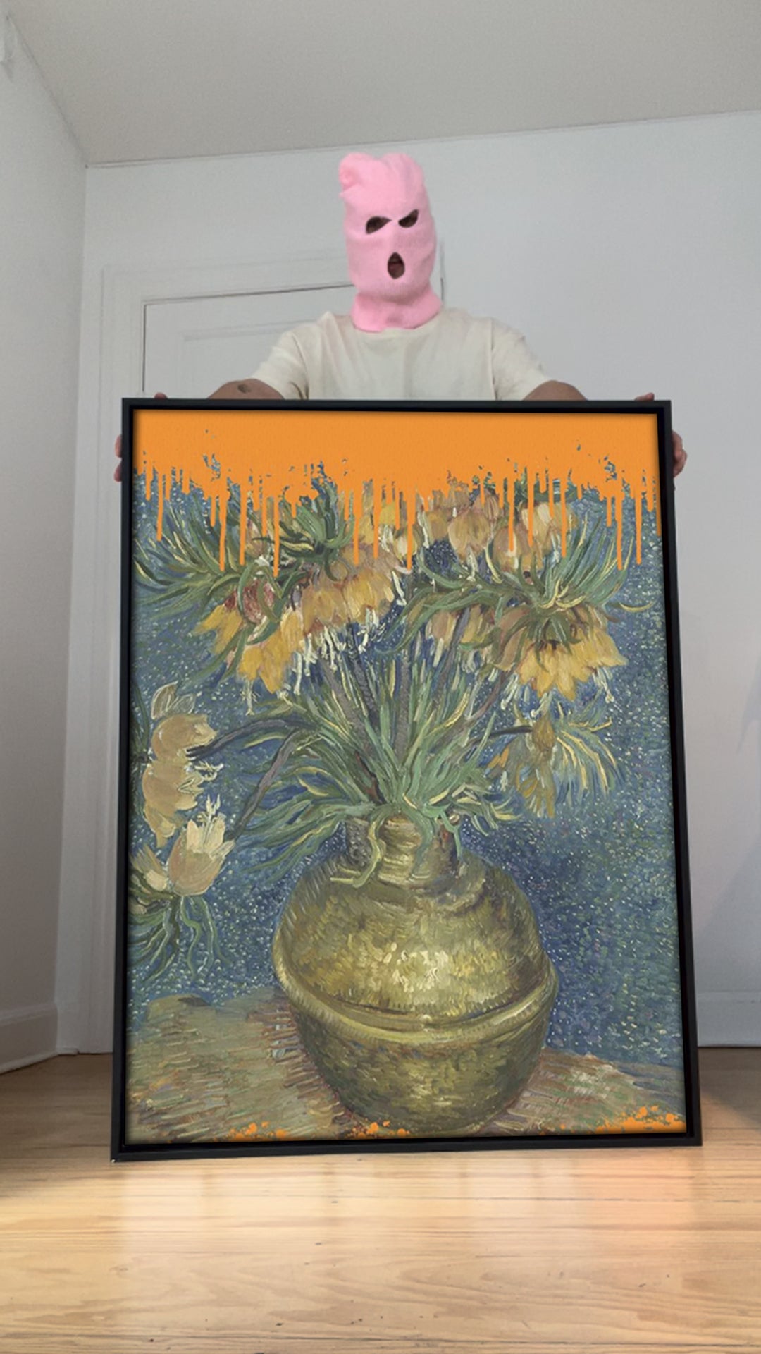 Collage Sunflowers and the splash Van Gogh