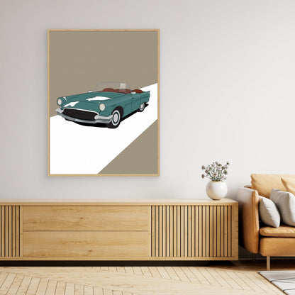 Vintage Green Sports Car by Nicholas