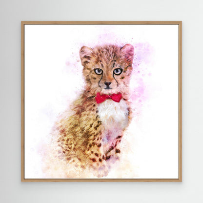 Baby Cheetah Watercolor by Emel Tunaboylu
