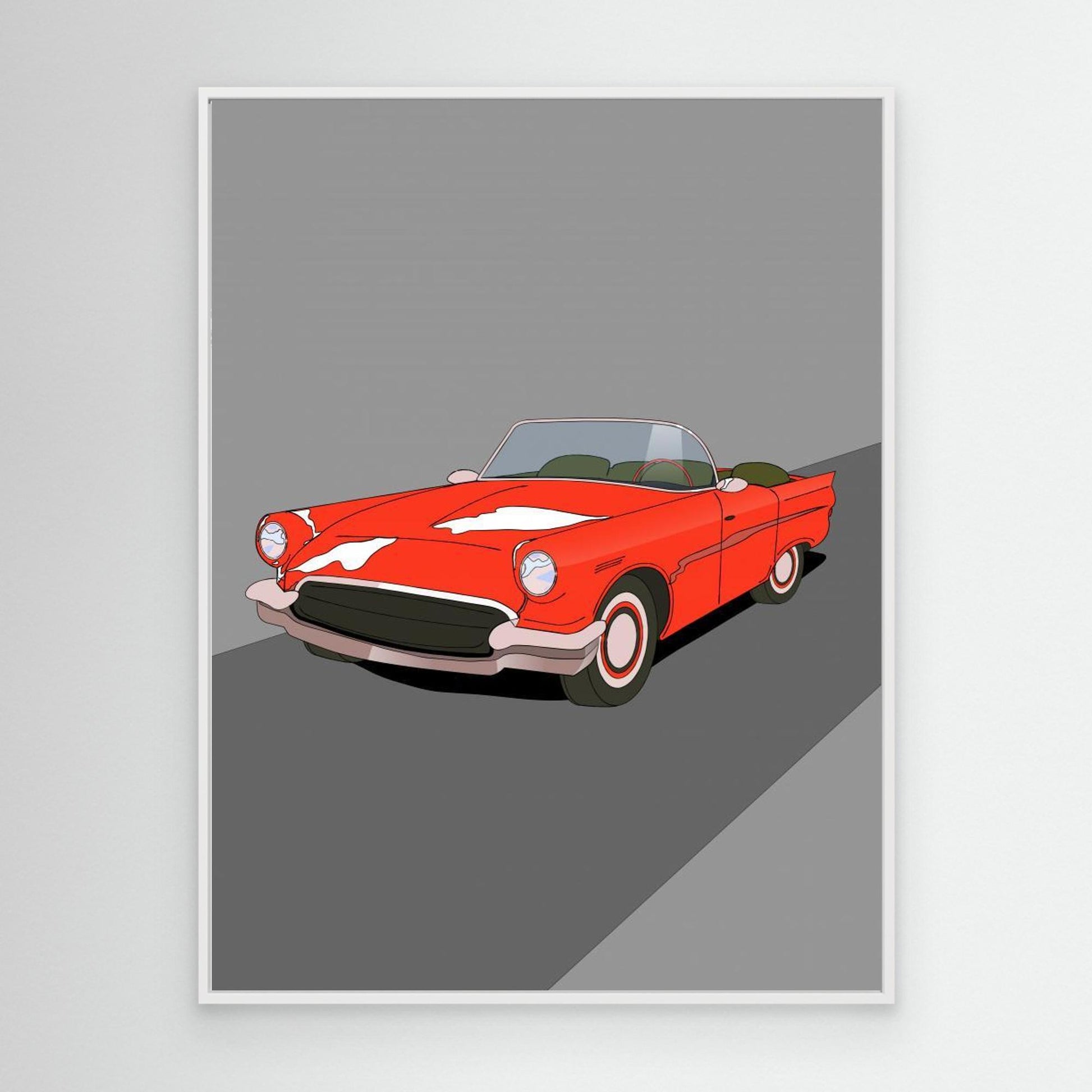 Vintage Red Sports Car by Nicholas