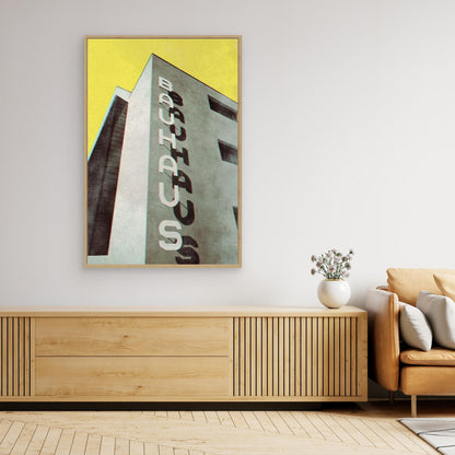 Bauhaus Dessau architecture in vintage magazine style by Rosana Laiz Blursbyai