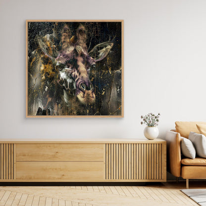 Giraffe Animal Vintage Art Illustration Wallart 01 by Rafal Kulik