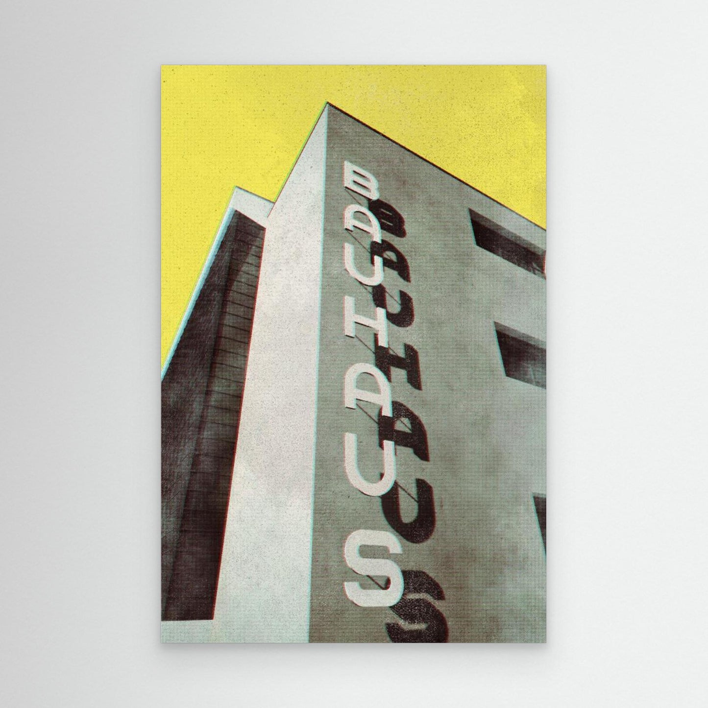 Bauhaus Dessau architecture in vintage magazine style by Rosana Laiz Blursbyai