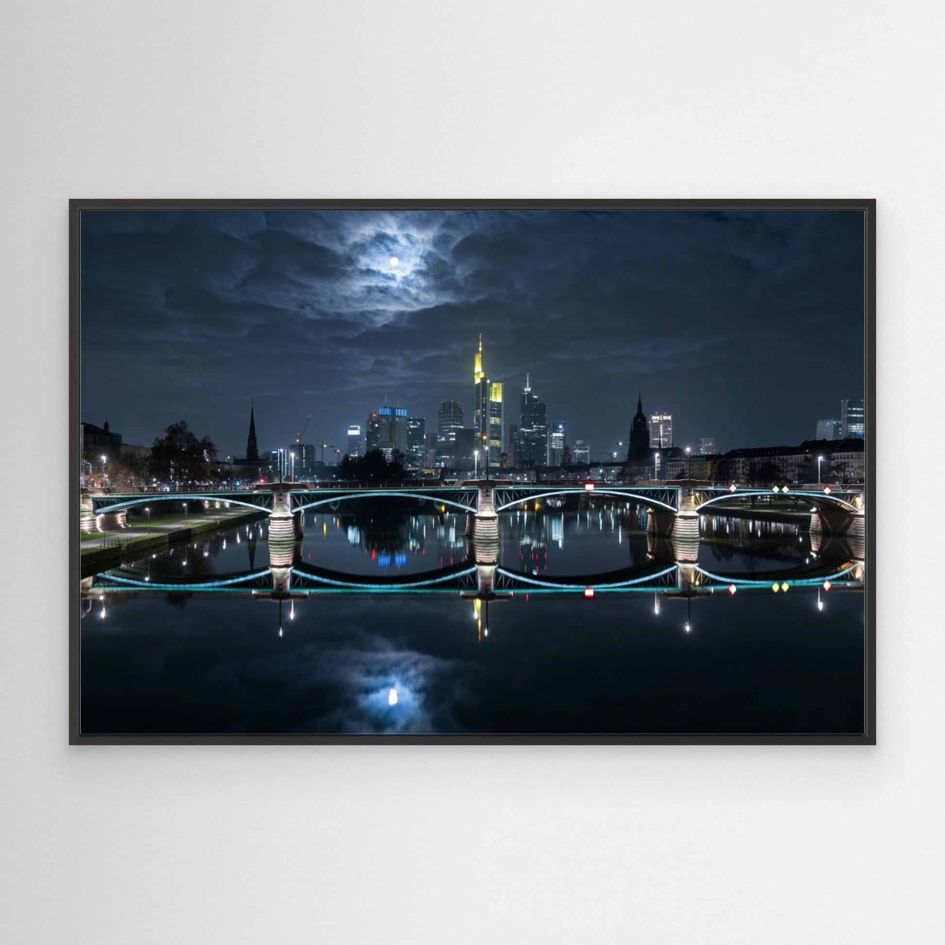 Frankfurt at Full Moon by Mike