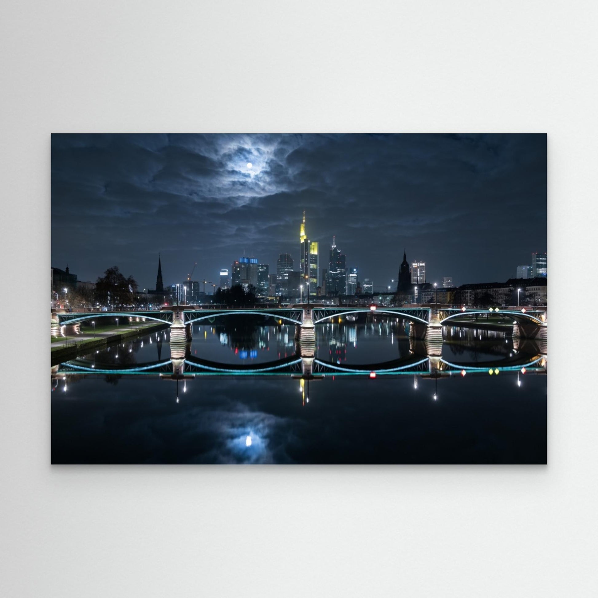 Frankfurt at Full Moon by Mike