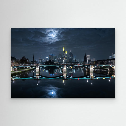 Frankfurt at Full Moon by Mike
