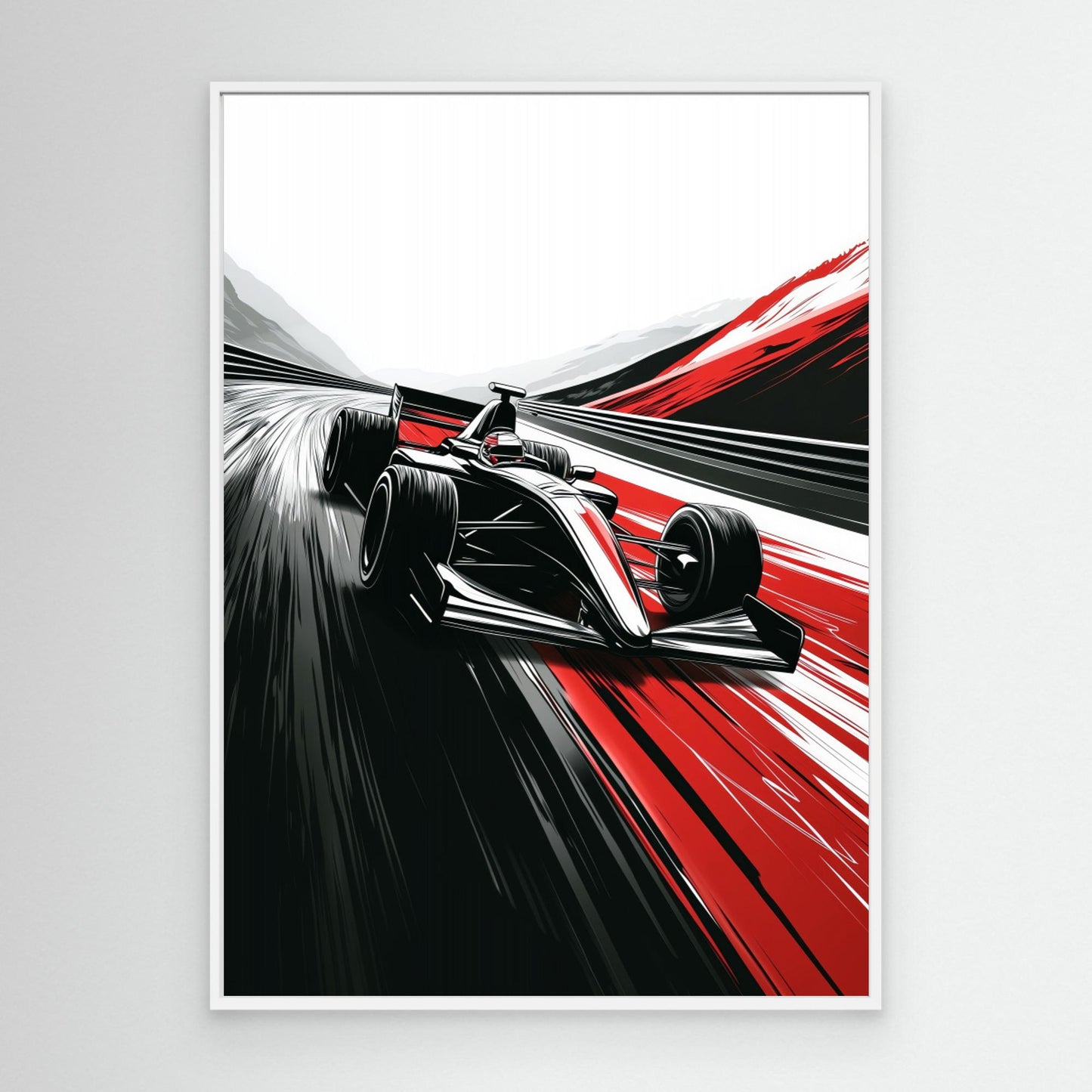 Car Racing sport art by Justyna Jaszke