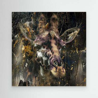 Giraffe Animal Vintage Art Illustration Wallart 01 by Rafal Kulik