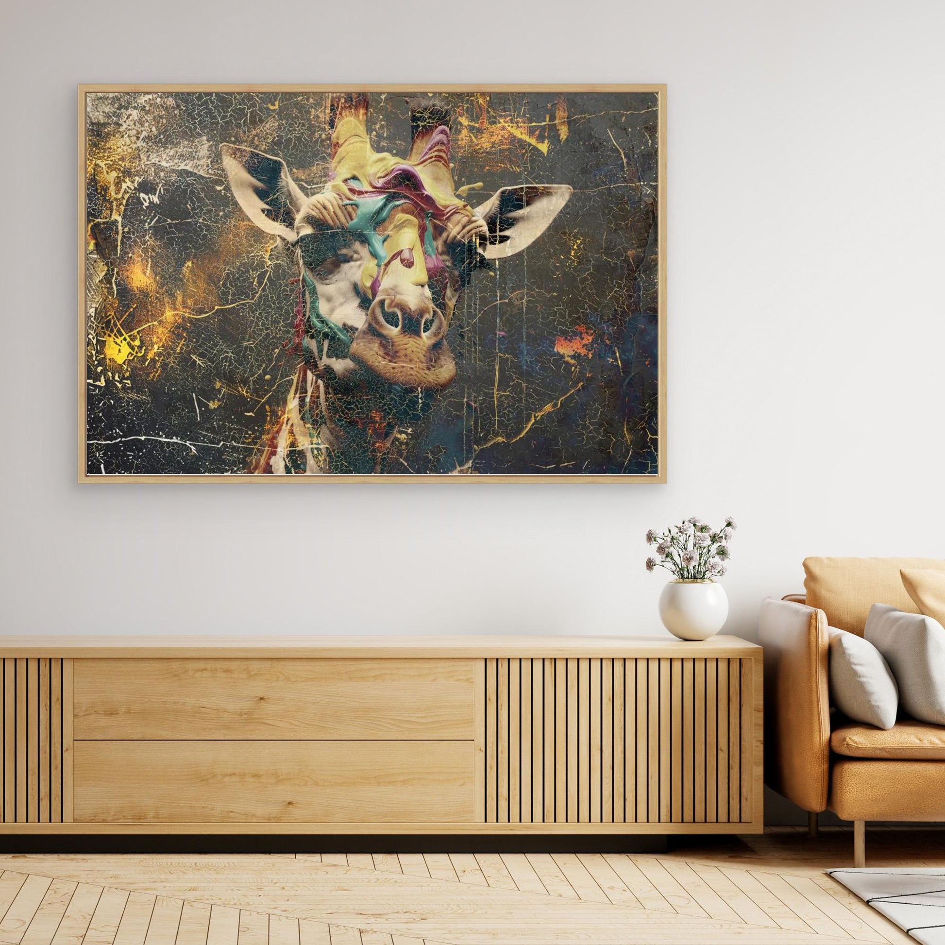 Giraffe Animal Vintage Art Illustration Wallart 04 by Rafal Kulik