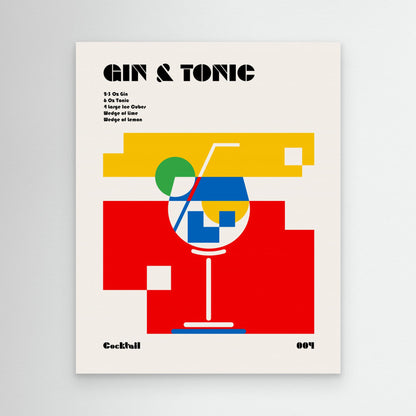 Gin &amp; Tonic Bauhaus Cocktail by Retrodrome