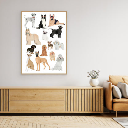 Dogs in glasses Print by Hanna Melin
