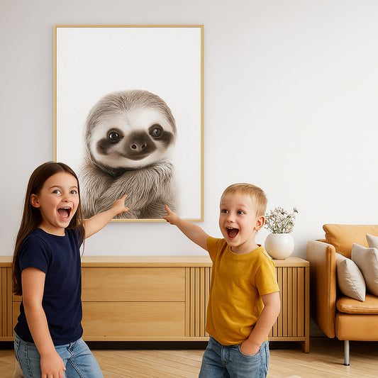 Peekaboo Baby Sloth by Lola Peacock