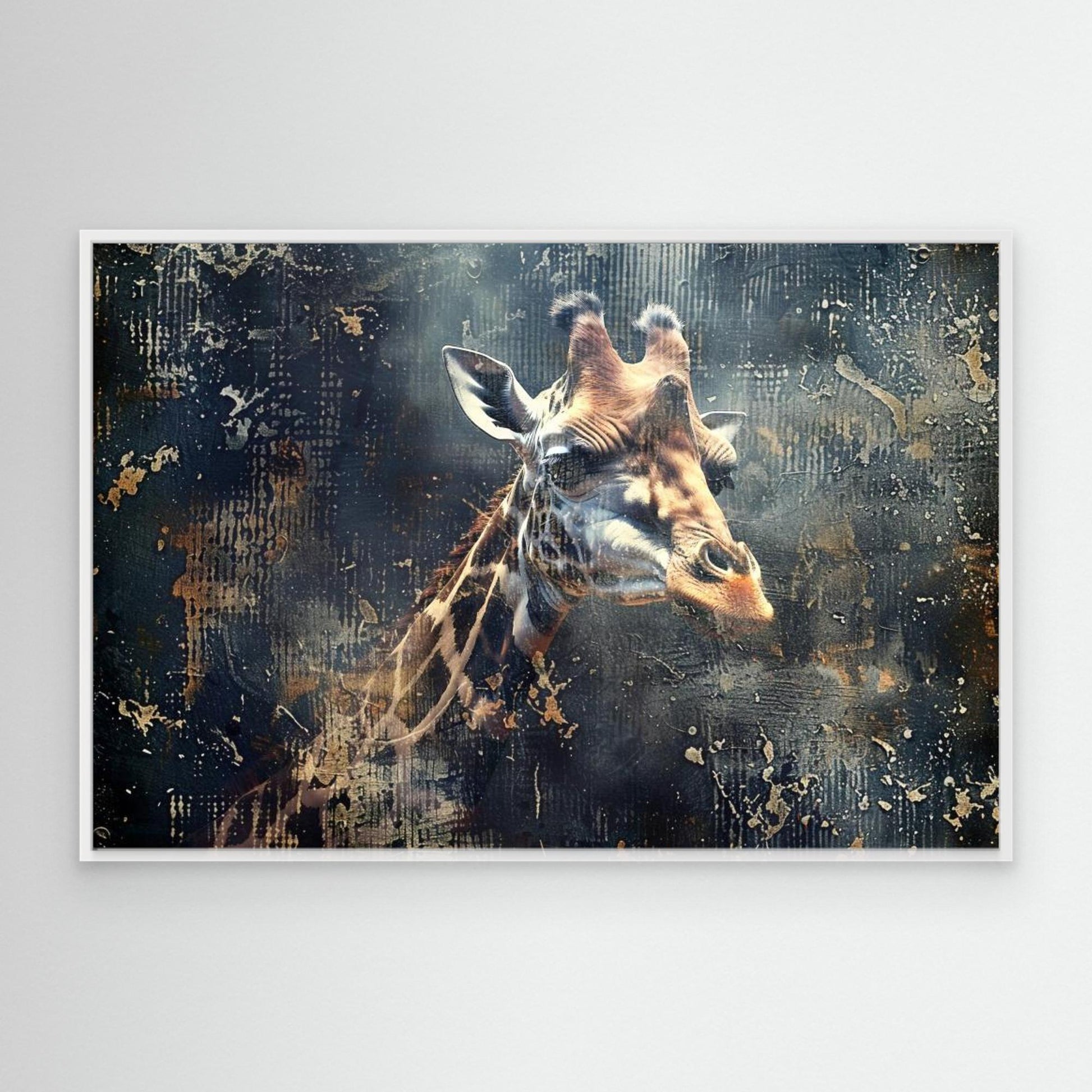 Giraffe Animal Vintage Art Illustration Wallart 07 by Rafal Kulik