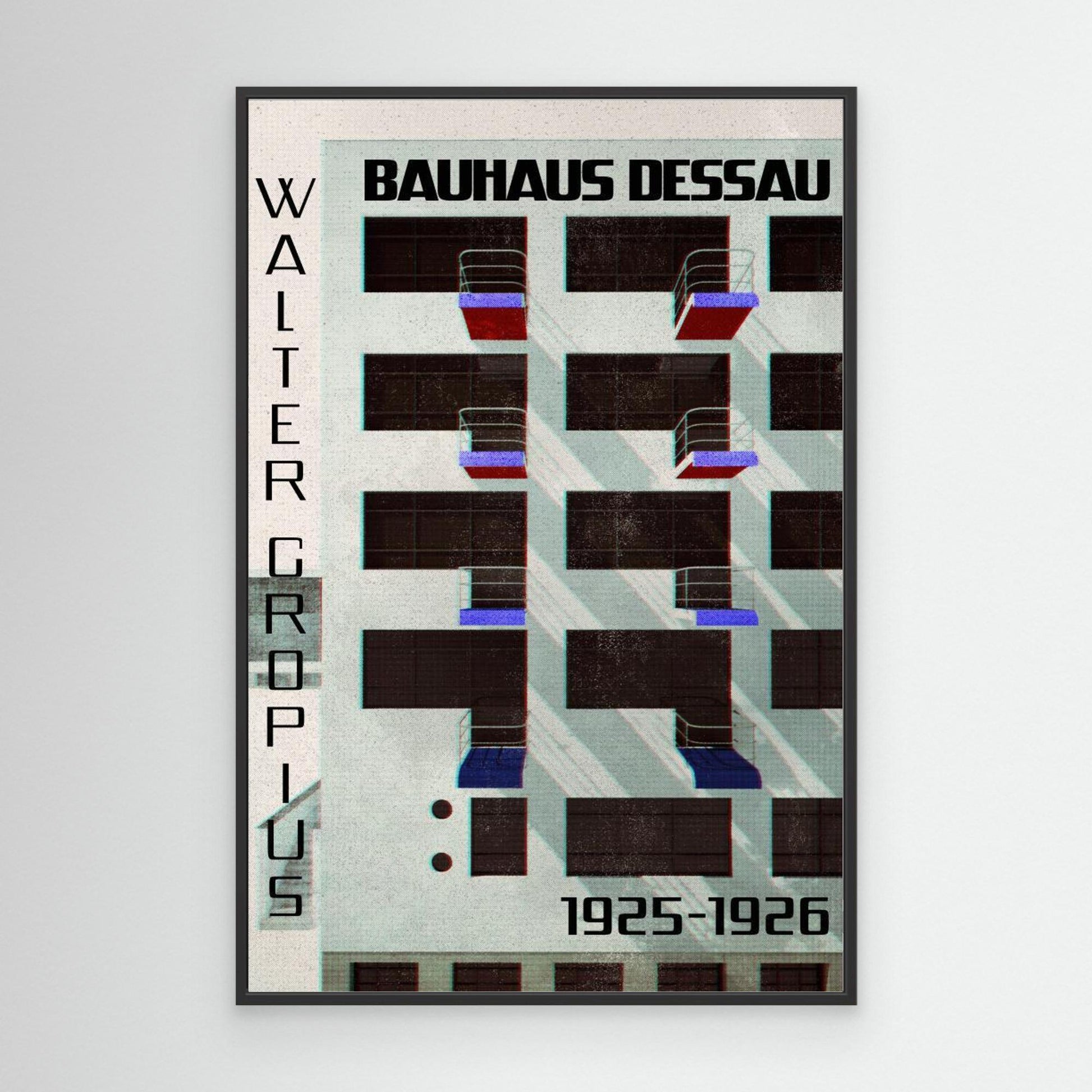 Bauhaus Dessau architecture in vintage magazine style IV by Rosana Laiz Blursbyai