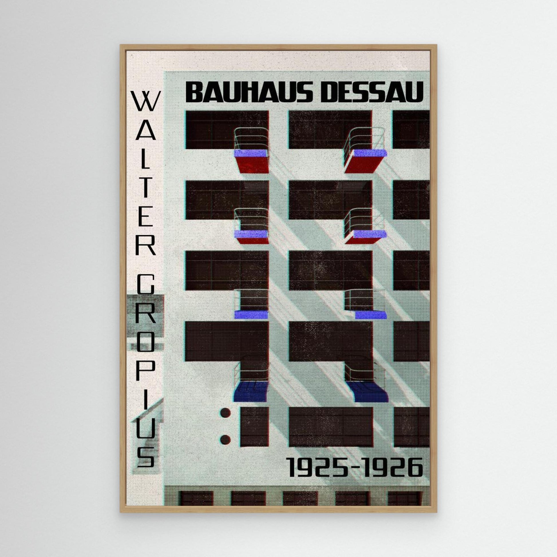 Bauhaus Dessau architecture in vintage magazine style IV by Rosana Laiz Blursbyai