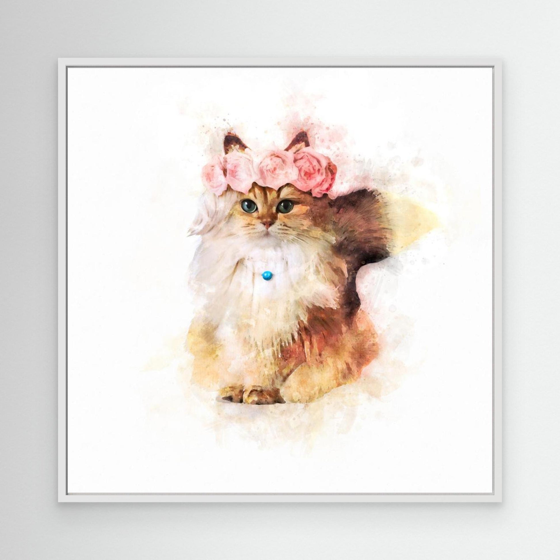 Rose Cat by Emel Tunaboylu