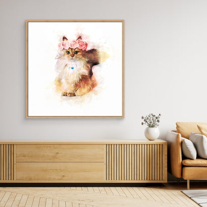 Rose Cat by Emel Tunaboylu