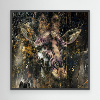 Giraffe Animal Vintage Art Illustration Wallart 01 by Rafal Kulik