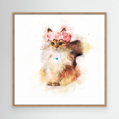 Rose Cat by Emel Tunaboylu