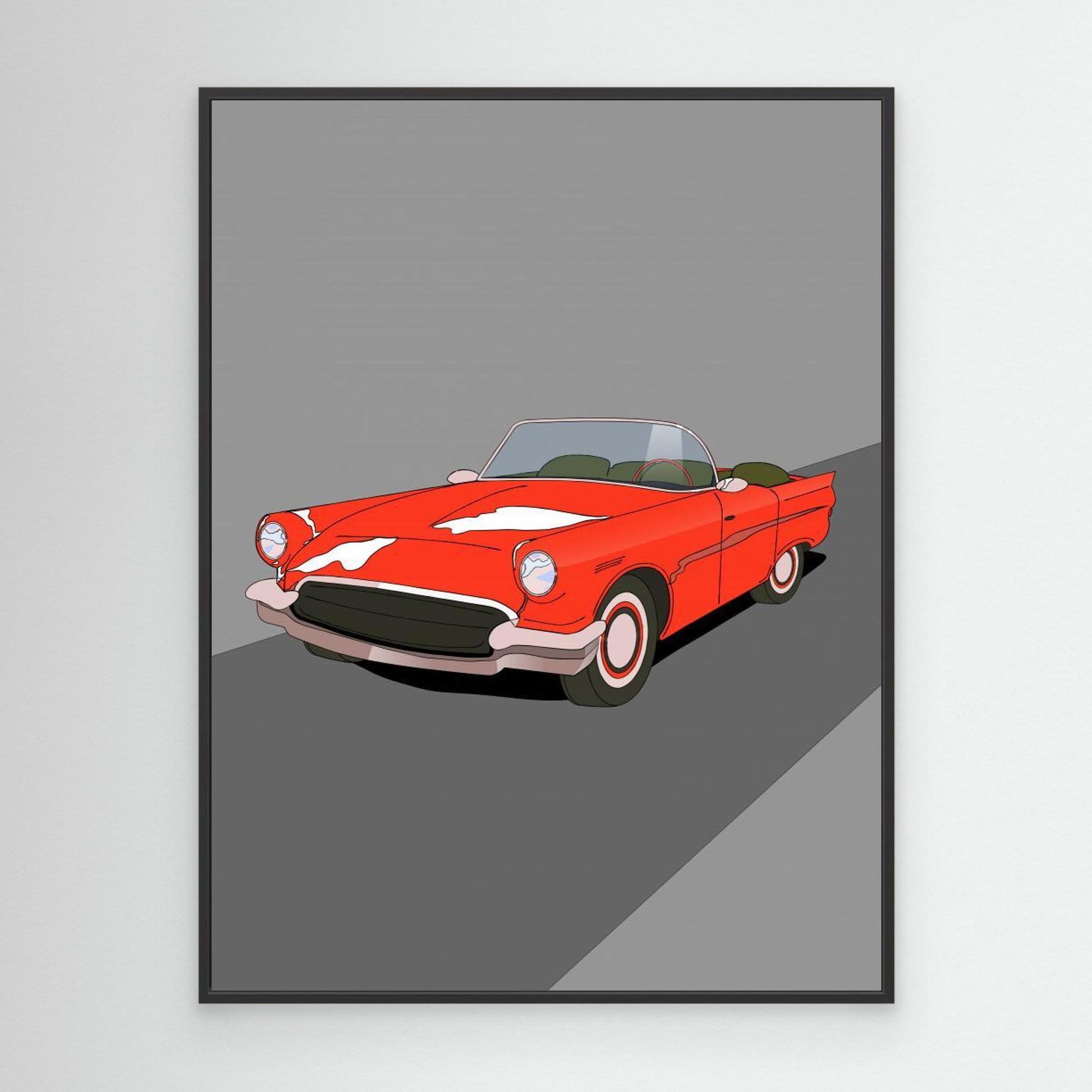Vintage Red Sports Car by Nicholas