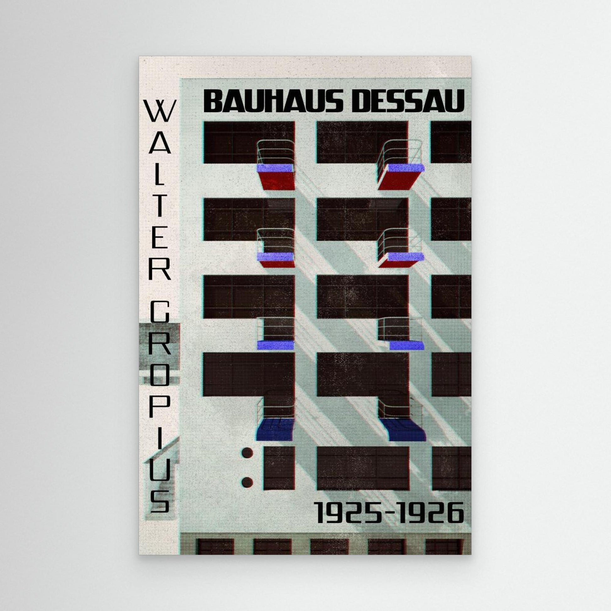 Bauhaus Dessau architecture in vintage magazine style IV by Rosana Laiz Blursbyai