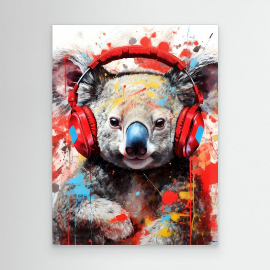 Koala With Headphones animal by Justyna Jaszke