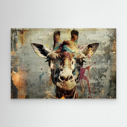 Giraffe Animal Vintage Art Illustration Wallart 03 by Rafal Kulik