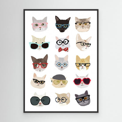 Cats With Glasses by Hanna Melin