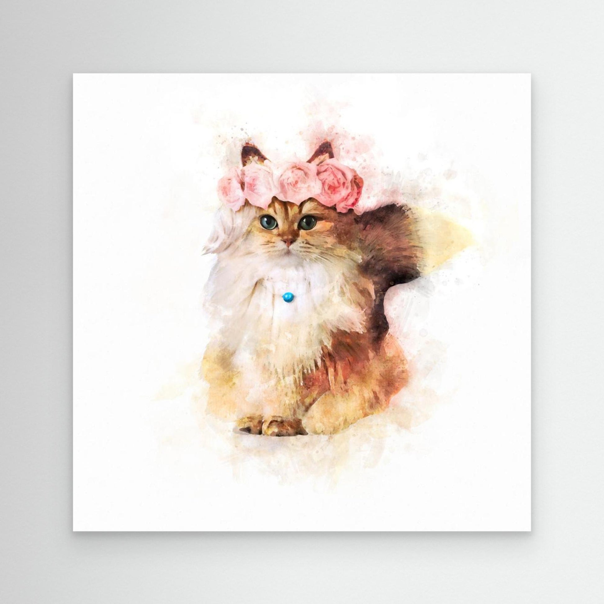 Rose Cat by Emel Tunaboylu