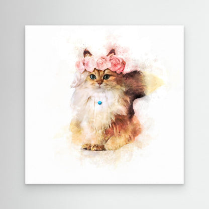 Rose Cat by Emel Tunaboylu