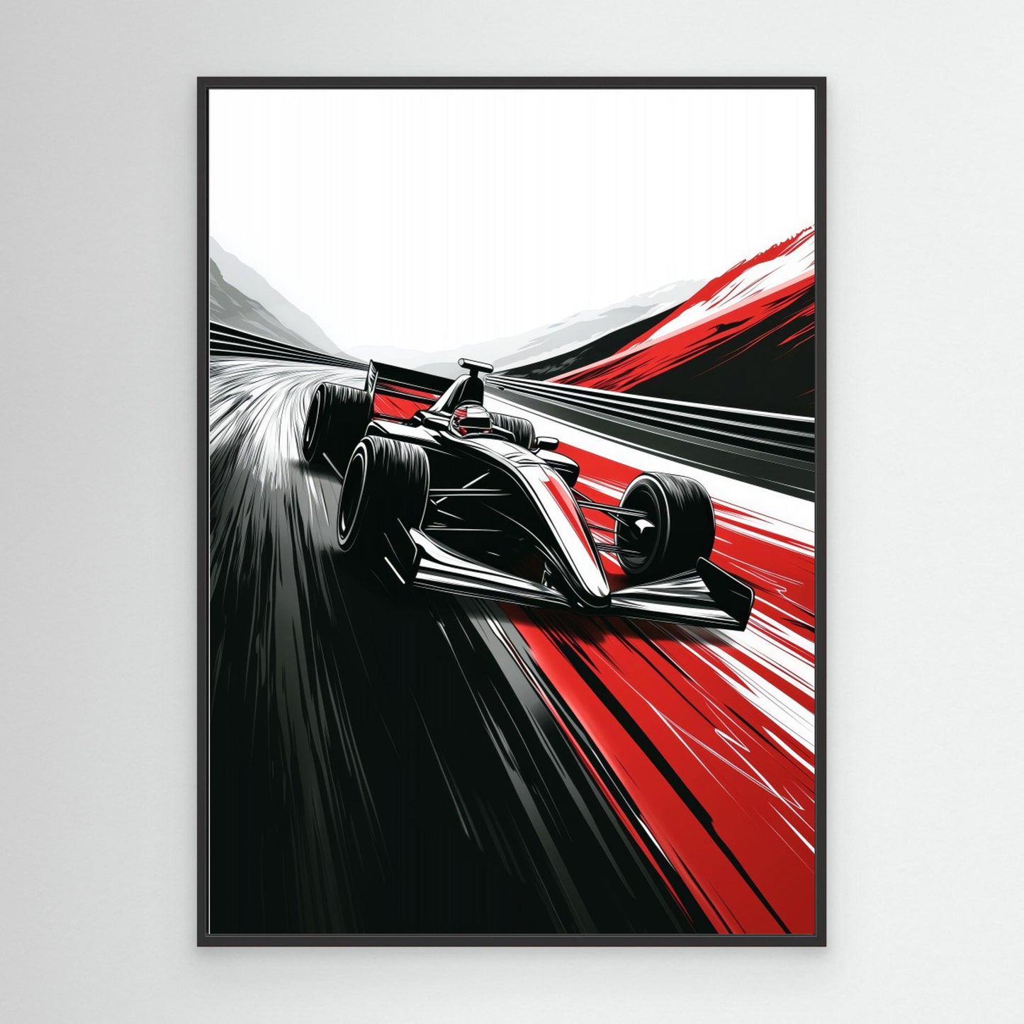 Car Racing sport art by Justyna Jaszke
