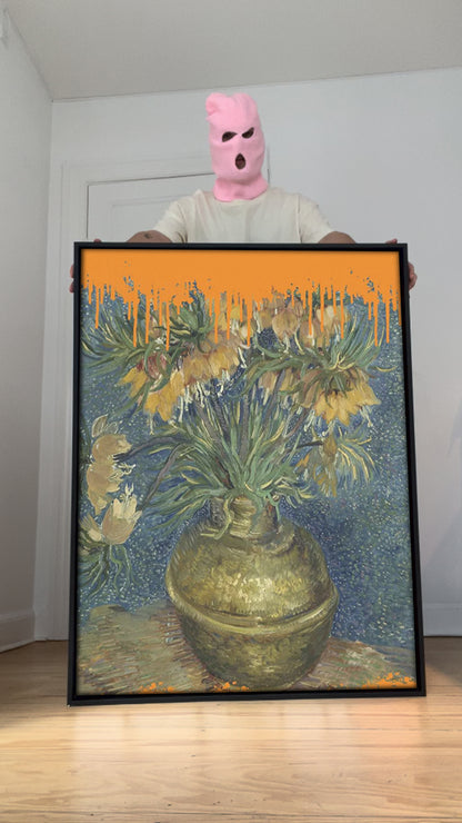 Collage Sunflowers and the splash Van Gogh