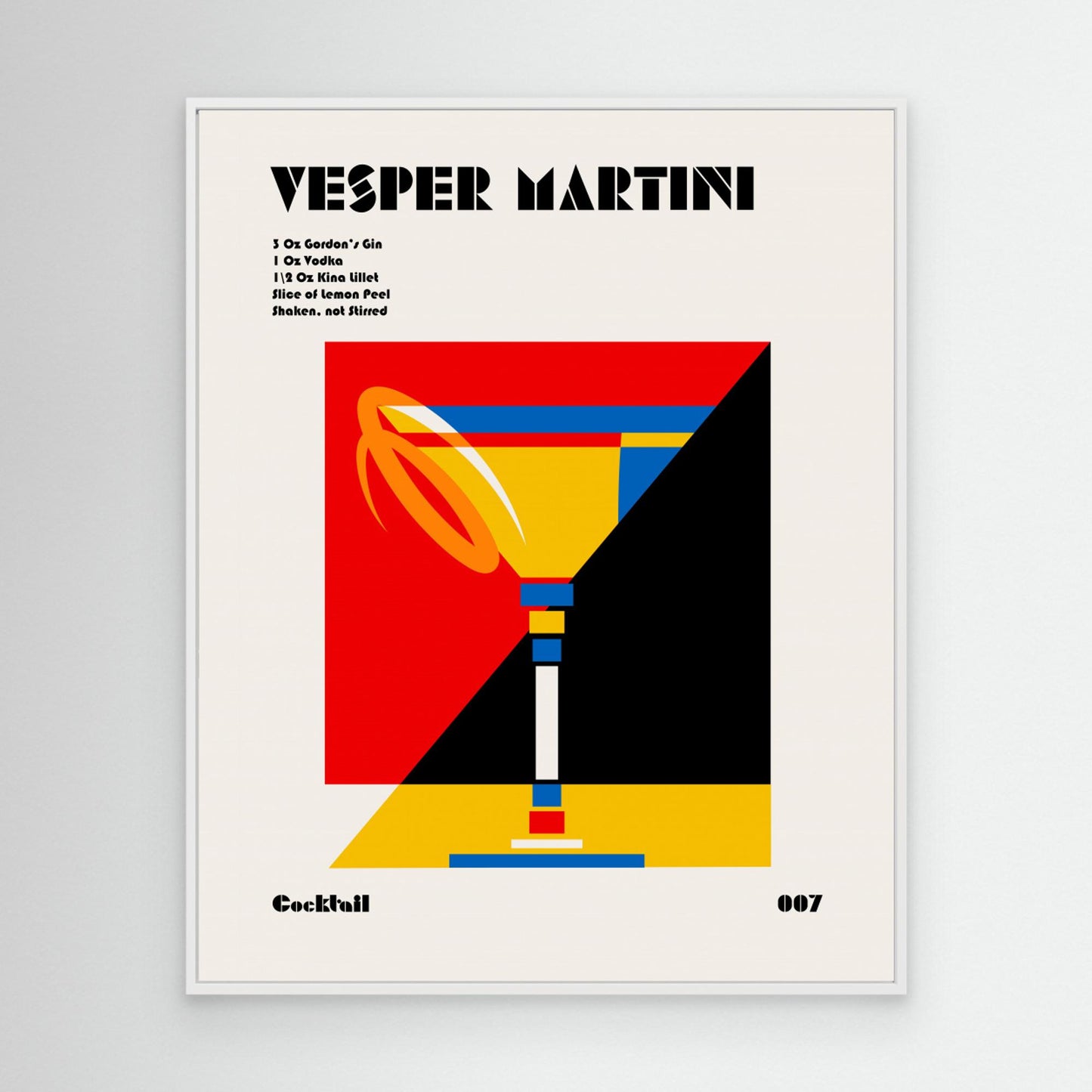 Vesper Martini Bauhaus Cocktail by Retrodrome