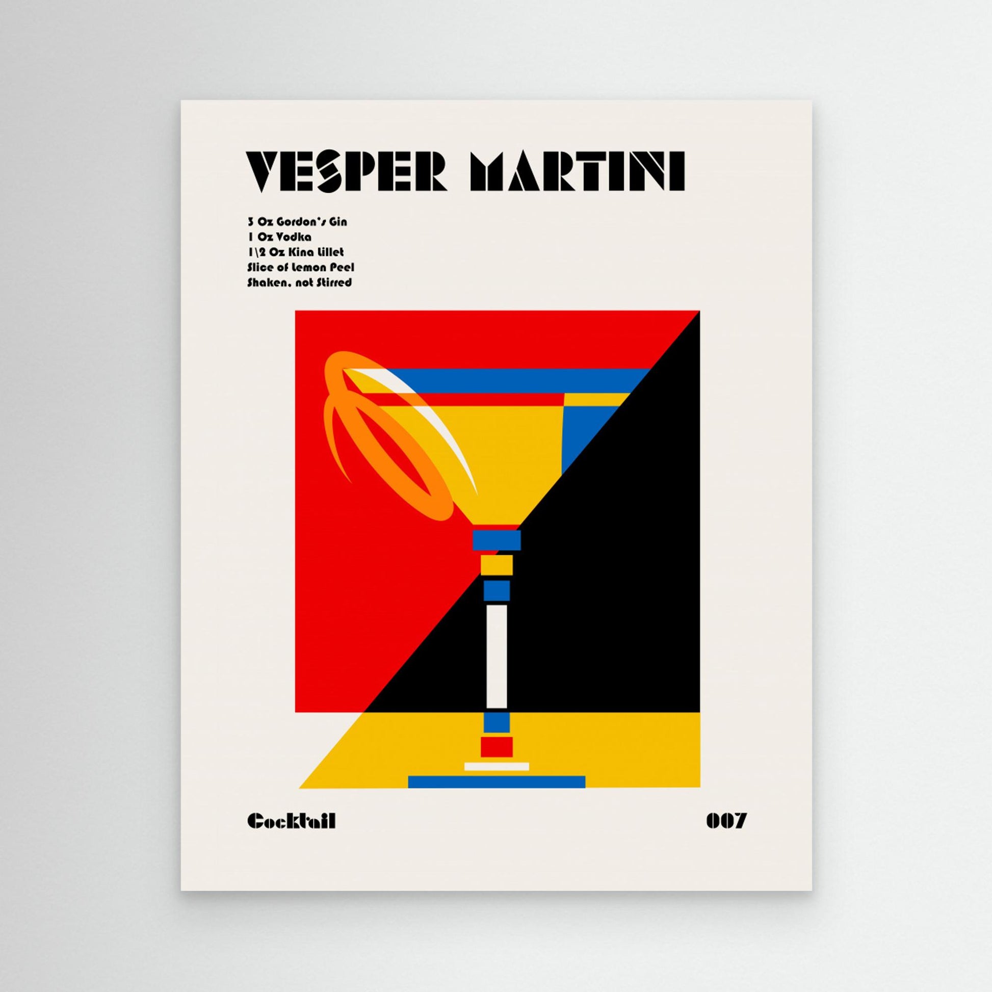 Vesper Martini Bauhaus Cocktail by Retrodrome