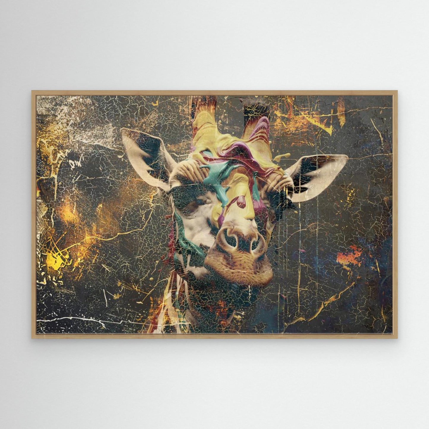 Giraffe Animal Vintage Art Illustration Wallart 04 by Rafal Kulik