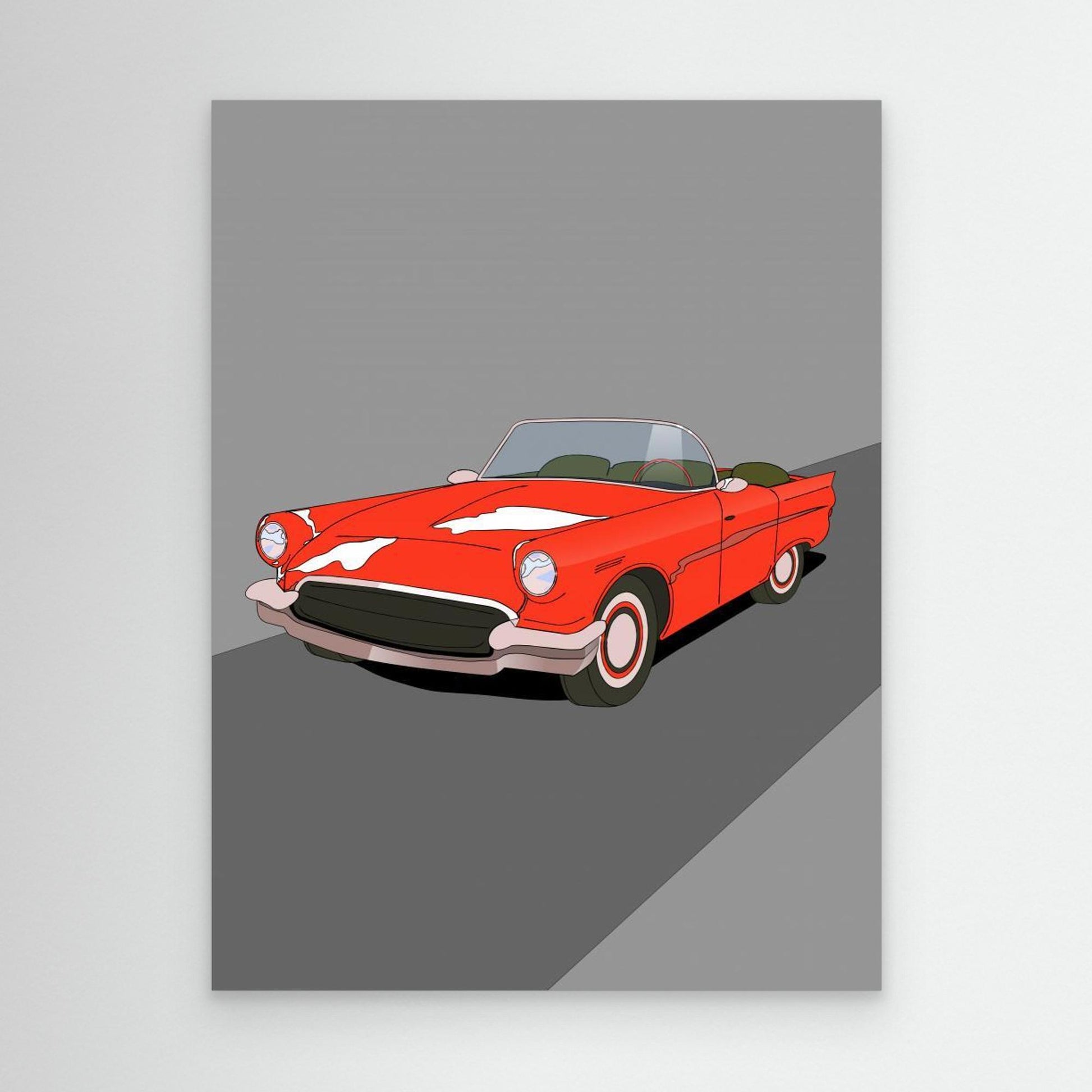 Vintage Red Sports Car by Nicholas