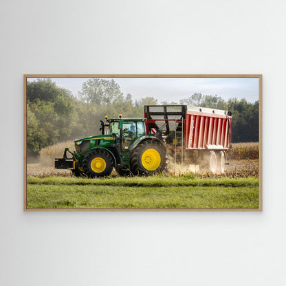John Deere 6R 215 Krampe Rambody 750