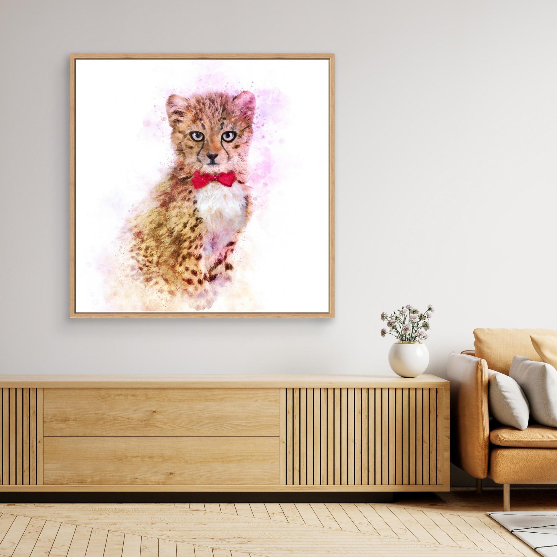 Baby Cheetah Watercolor by Emel Tunaboylu
